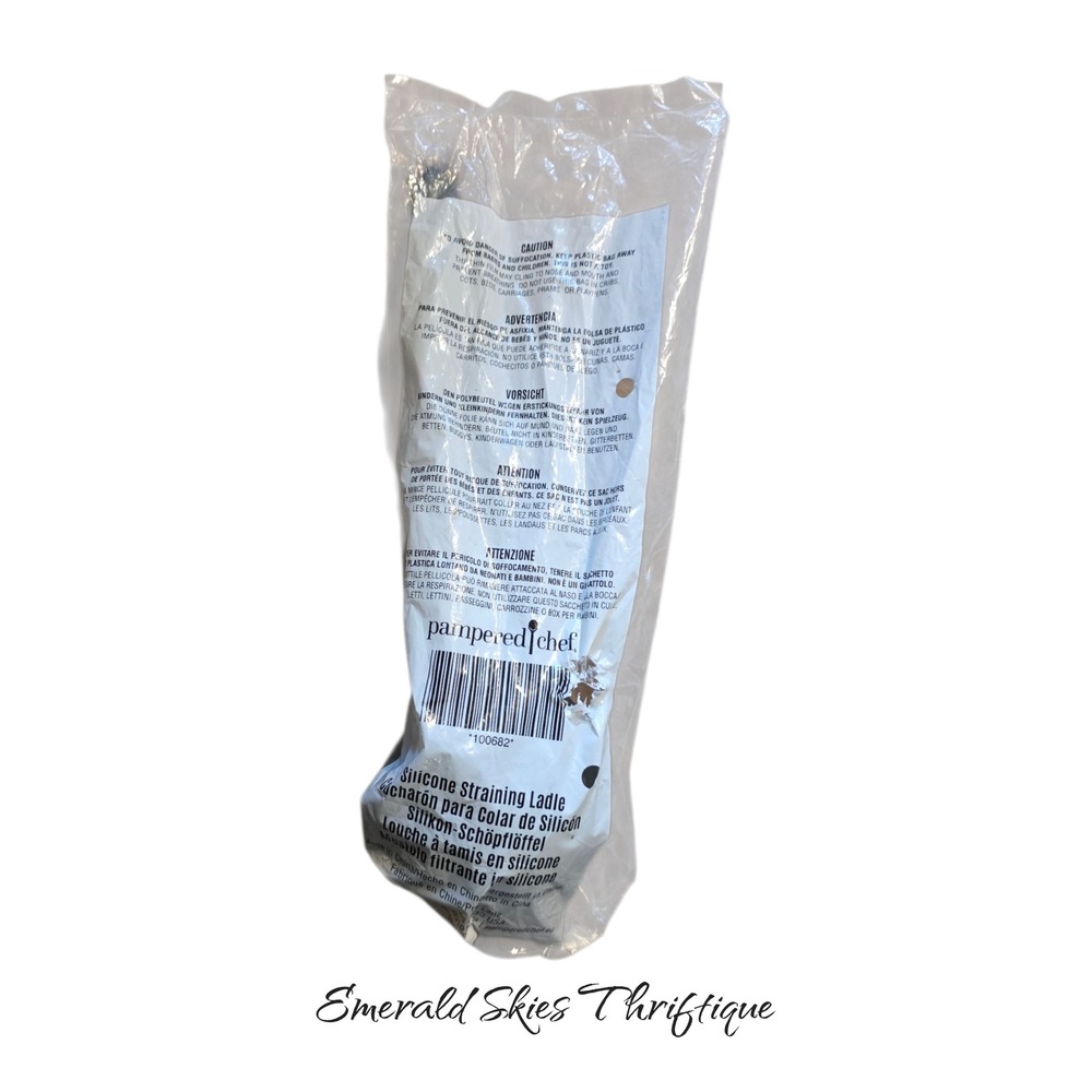 NEW Pampered Chef Silicone straining ladle - 100682 free shipping